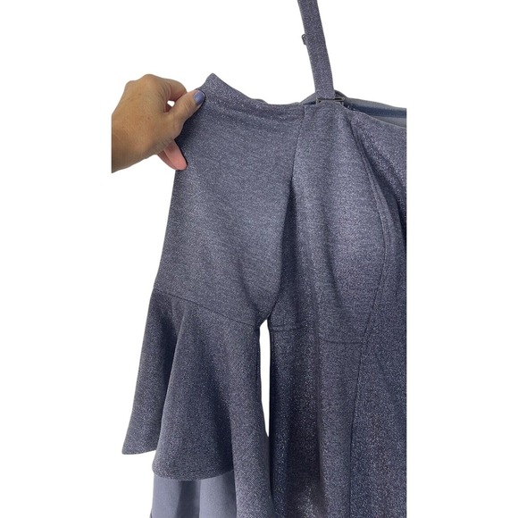 R & M Richards Shimmer Off The Shoulder Dress Plus Size 16 NWT - Picture 2 of 3